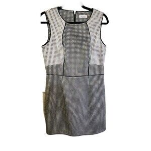 Calvin Klein Black and White Midi Dress